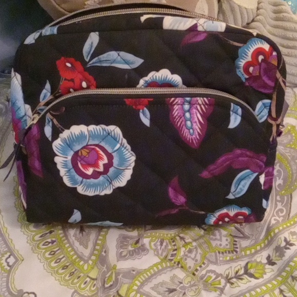 Vera Bradley Handbags - SOLD***VERA BRADLEY ICONIC MEDIUM SIZE FLORAL COSMETIC BAG-MAYFLOWER PRINT